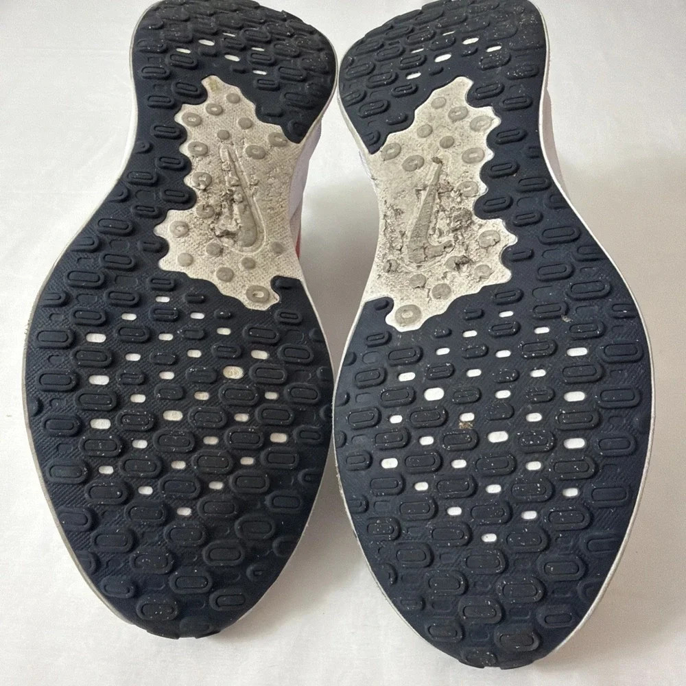 Nike Revolution 7 White University Red Size 10.5 Men FB2207-101 Gym CrossFit Run